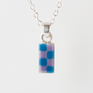 CHECK aqua & grape - necklace -