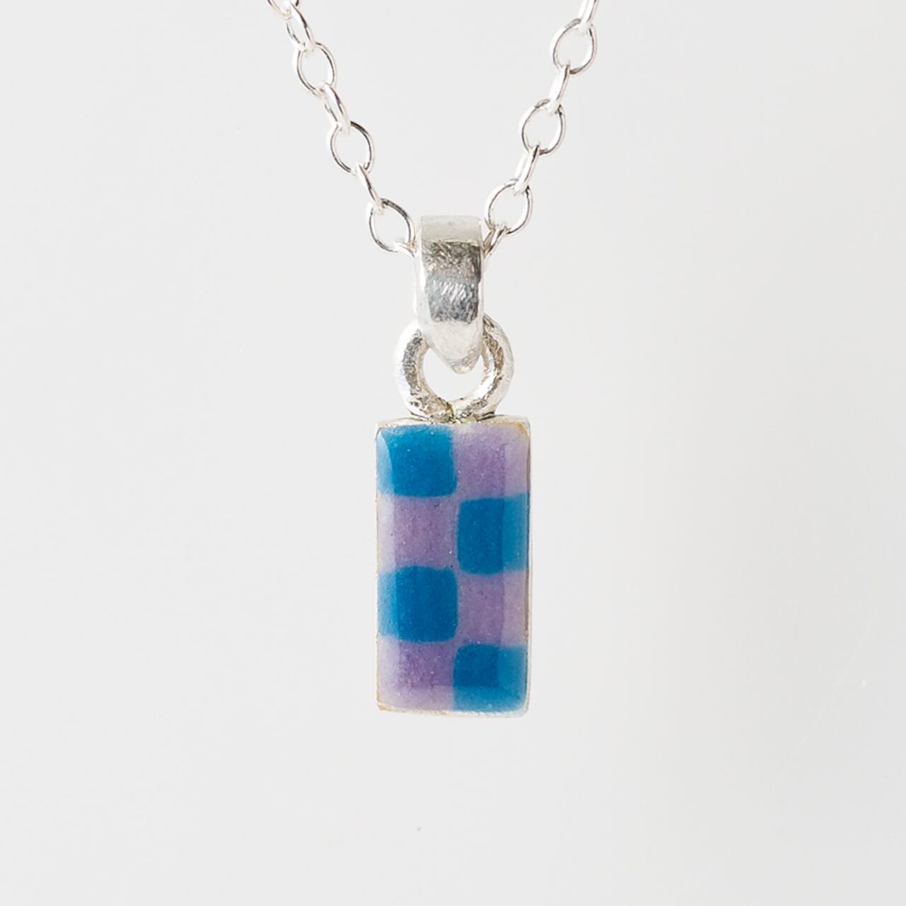 CHECK aqua & grape - necklace -