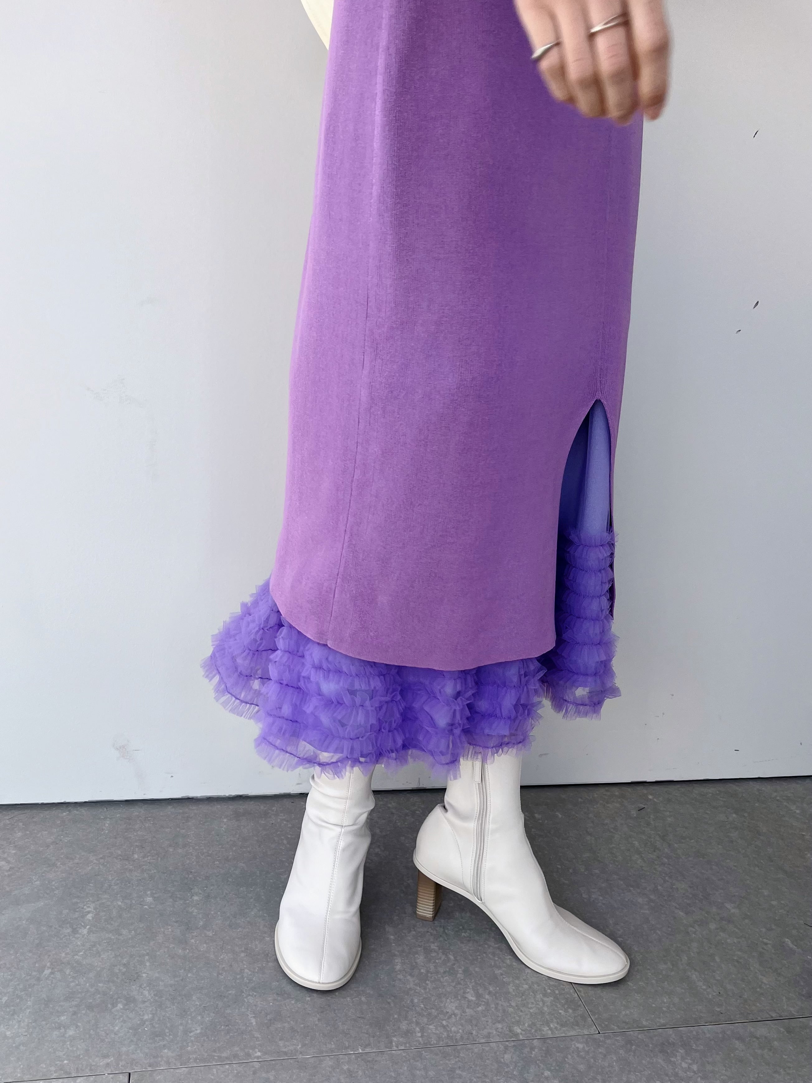 ◇ミュベールのオーストリッチ×ニットワンピース ◇ミュベールの