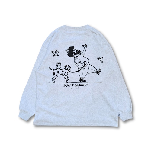 gym master - 10.3oz Dont worry! スウェットビッグTEE (ash)