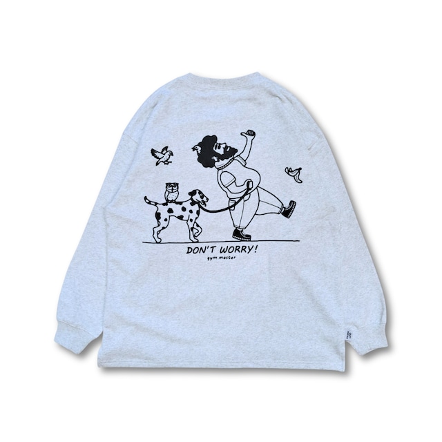 gym master - 10.3oz Dont worry! スウェットビッグTEE (ash)