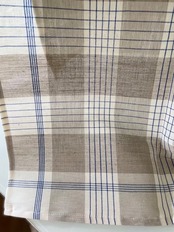 フランス製 キッチンクロス ティータオル トルション【HARFLINEN BISTROT( ハーフリネン・ビストロ ブルー) 】 COUCKE  ティータオル クロス トーション クーケ 綿麻混合  ビストロ ブルー  高品質 大きい 一生使える 使いやすい 格子柄 リネン ギフト