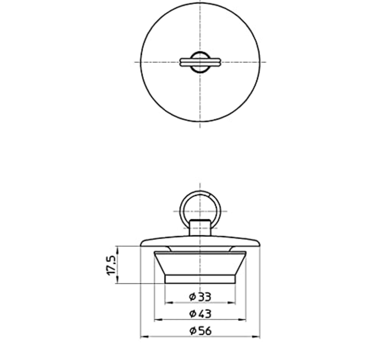 SANEI(サンエイ) ゴム栓 バス用W式 排水口径40~43mm用 2重水止め クサリなし 交換用 H27F-43