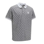 MEN TERRY CHECK BLOCK SHORT T-SHIRT