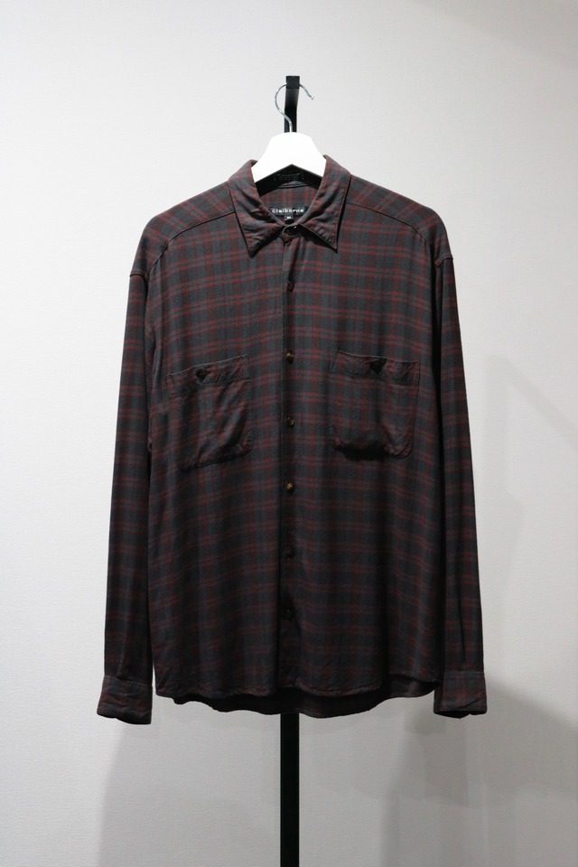 Claiborne check pattern rayon shirt