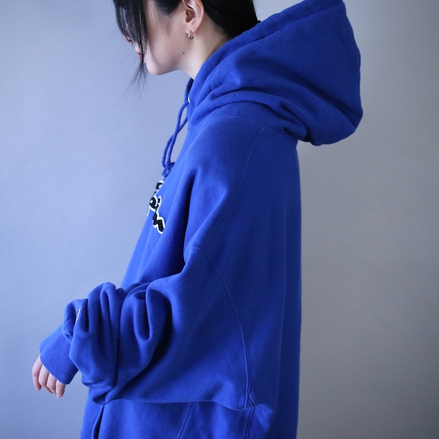 "Champion" deep blue color XXXL over silhouette reverse wave sweat parka