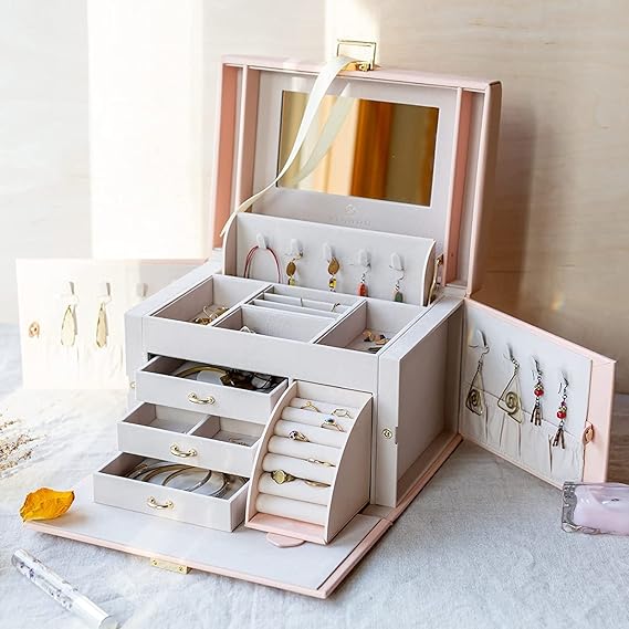 Vlando ジュエリーボックス 収納 アクセサリーケース 大容量の高級宝石