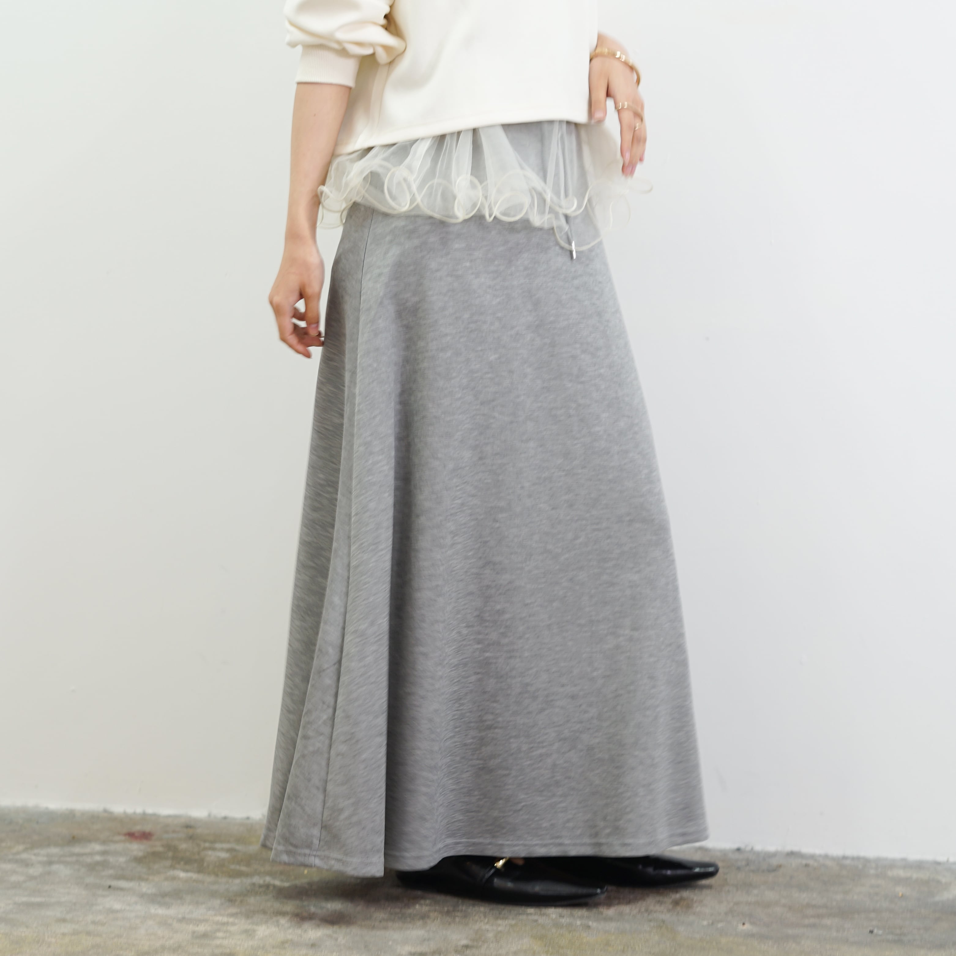 とろみボンディングフレアスカート