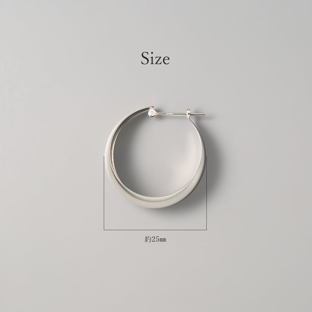 プラチナ 直径25mm フープピアス【MPT0042P1】 | MONICE/モニス