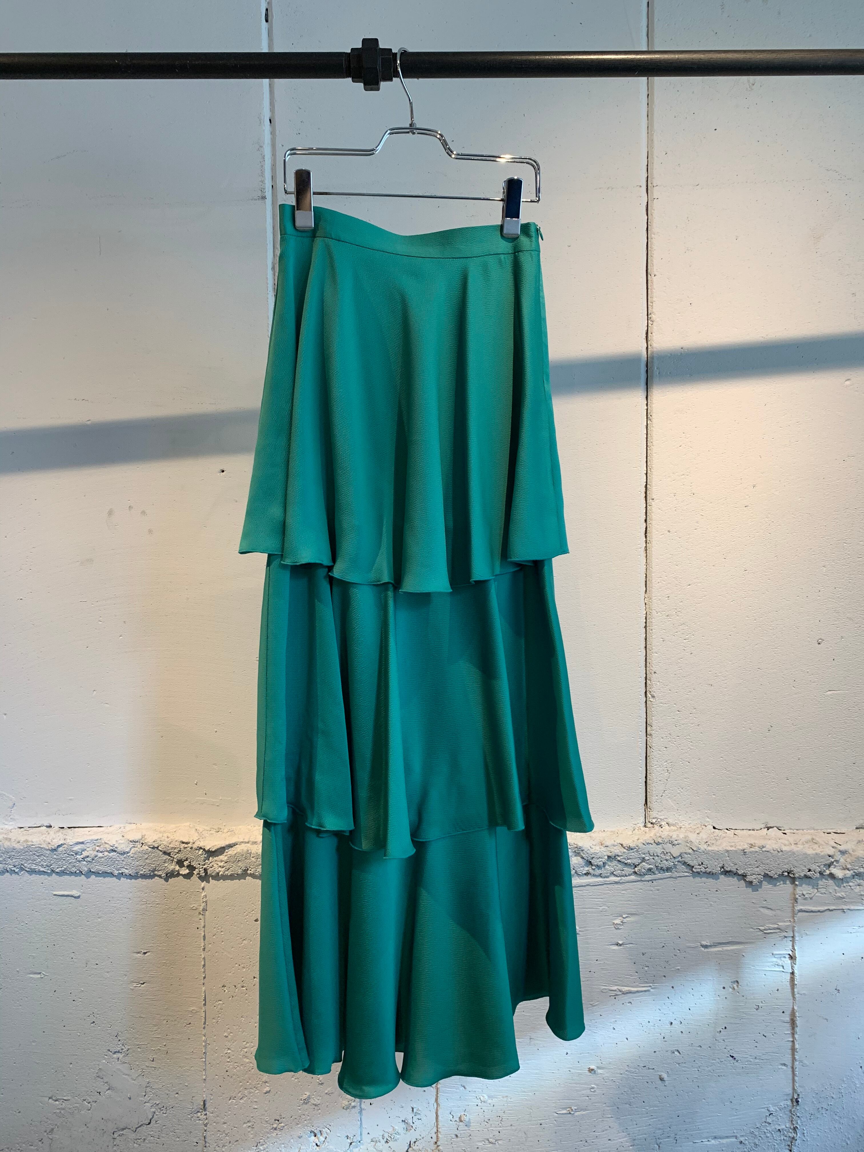 【FUMIE=TANAKA】step flare SK fumie tanaka / step flare skirt