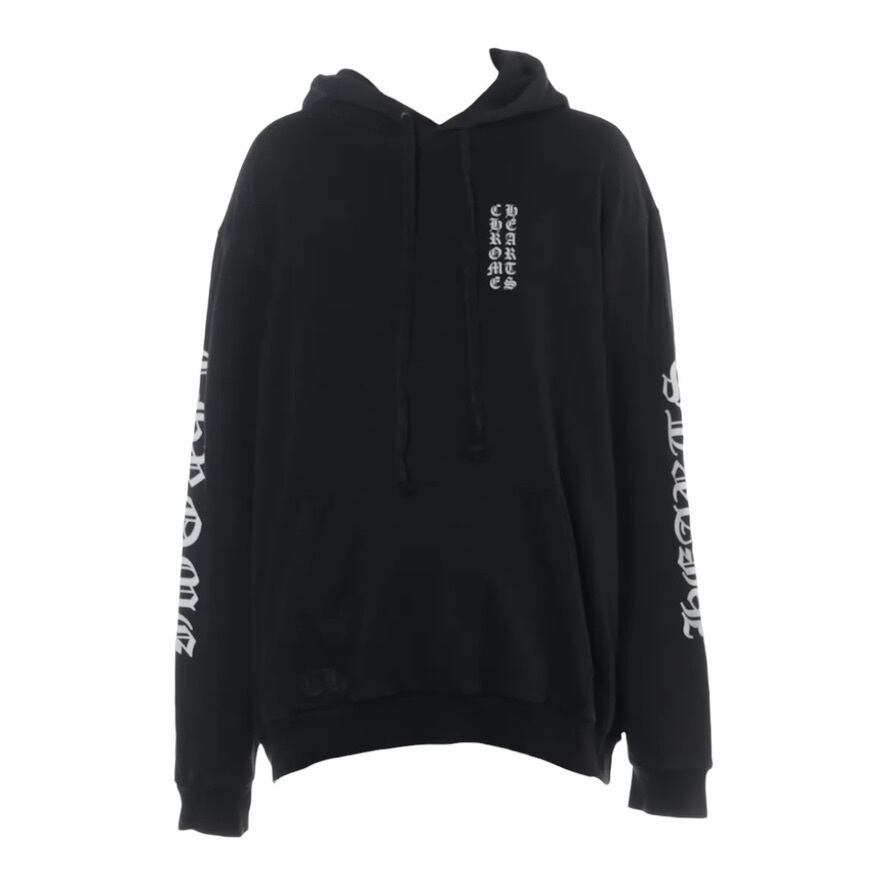 Ultra Rare◇Chrome Hearts SWTSHRT HD PLVR Vertical Sleeve Logo Pullover Sweatshirt Hoodie XXL
