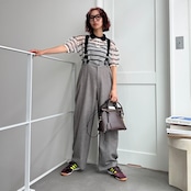 adjuster color stitch suspenders PT/gray