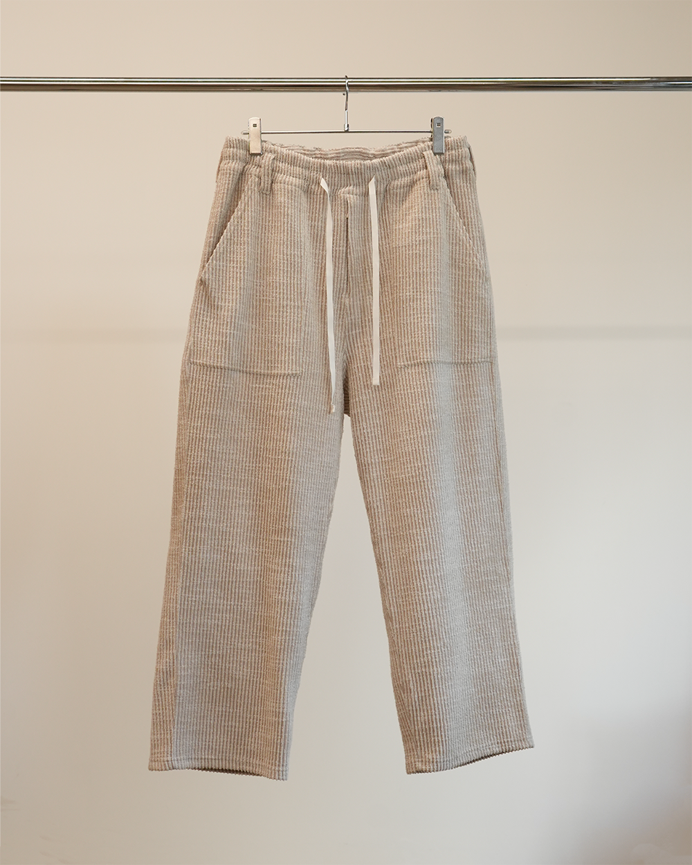 ANCELLM 25SS CUT STRIPE EASY SLACKS