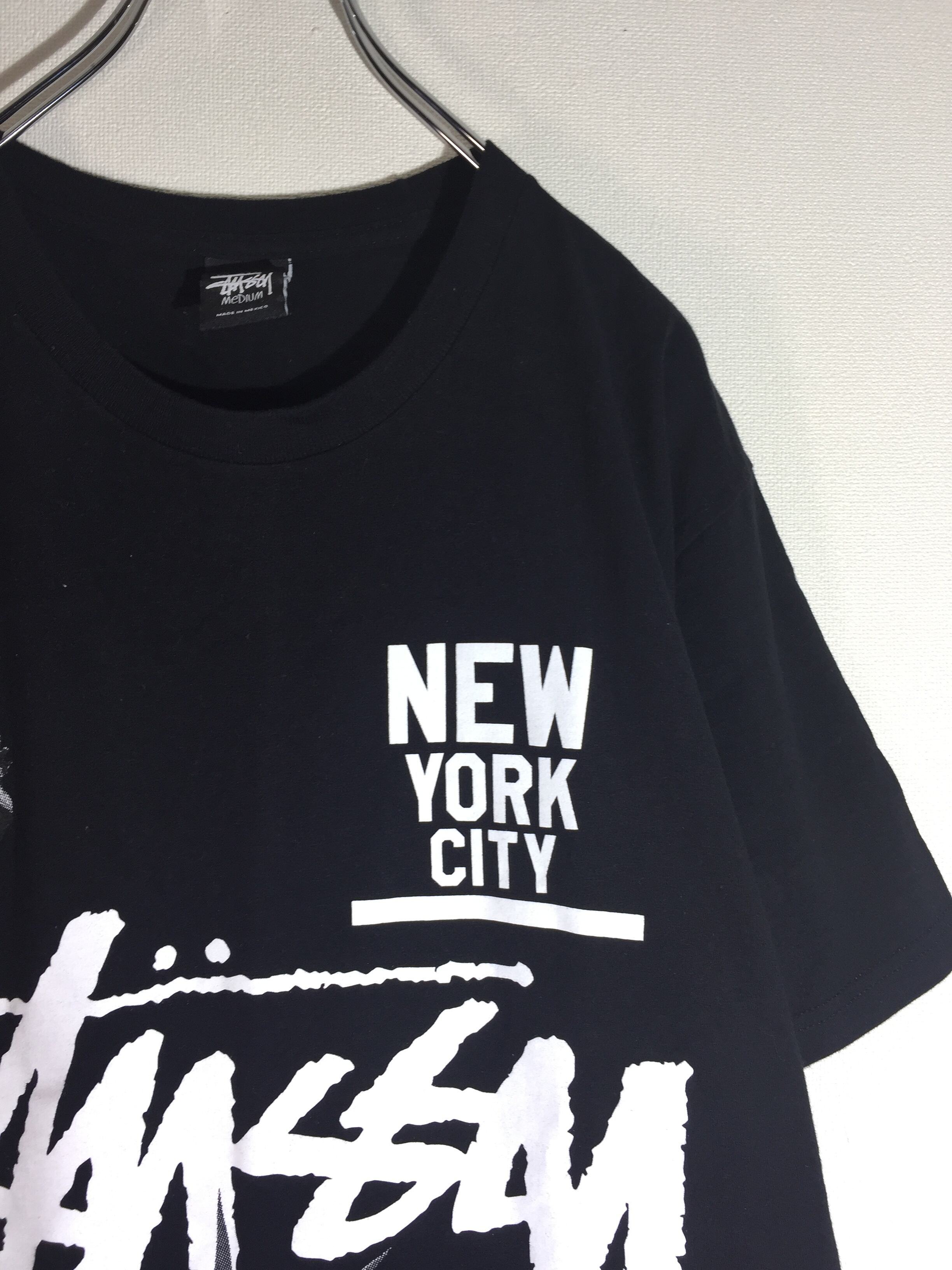 stussy ロゴデザインTシャツ ロゴプリント 自由の女神柄 | 古着屋 KafuCa