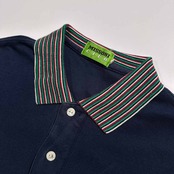 MISSONI ミッソーニ CLUB ロゴ刺繍 半袖 ポロシャツ サイズ 48 /メンズ/ネイビー/オールド/ビンテージ