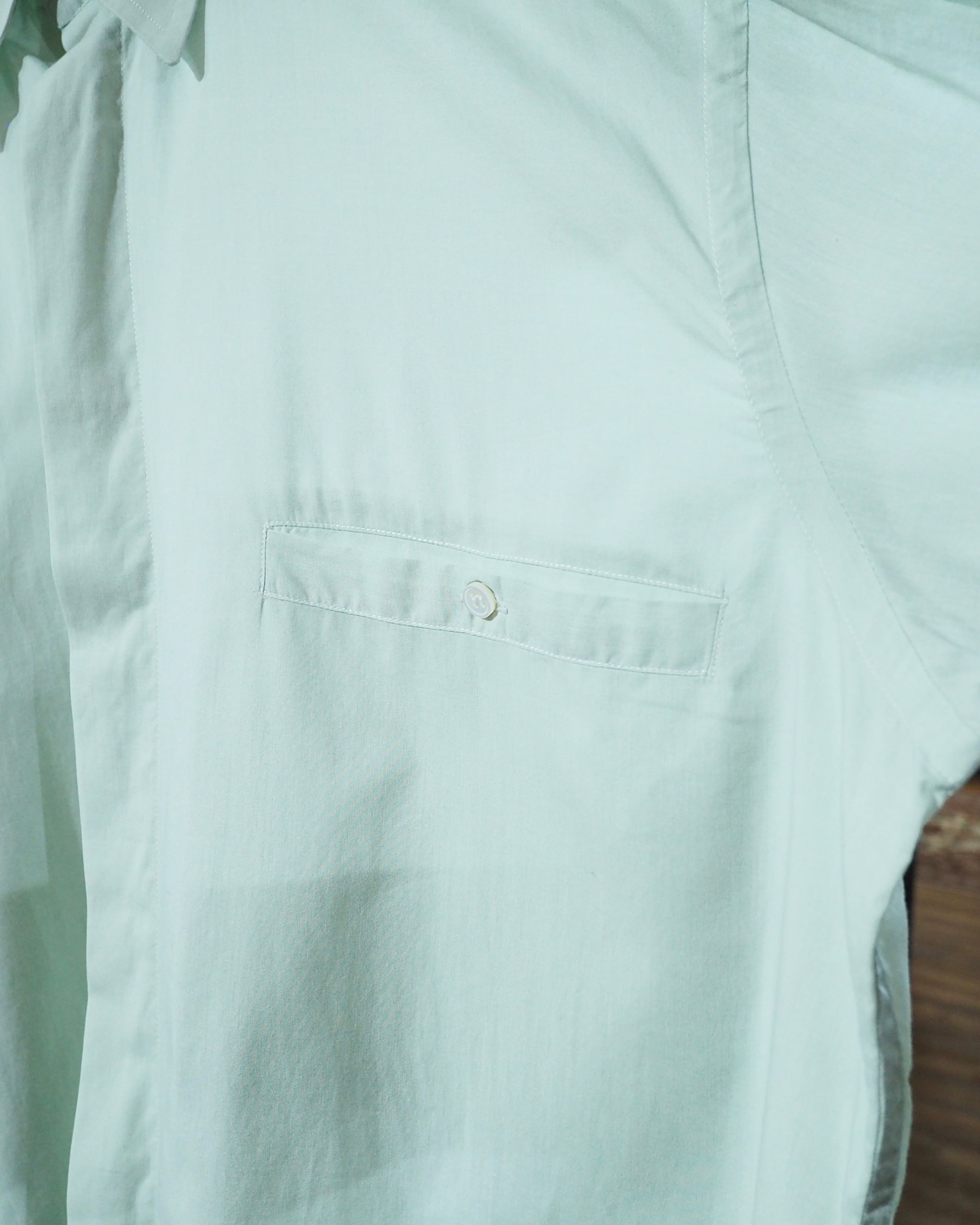 1990s " PAL ZILERI - Made in Italy " Pastel Mint Green Color vintage Dress shirt