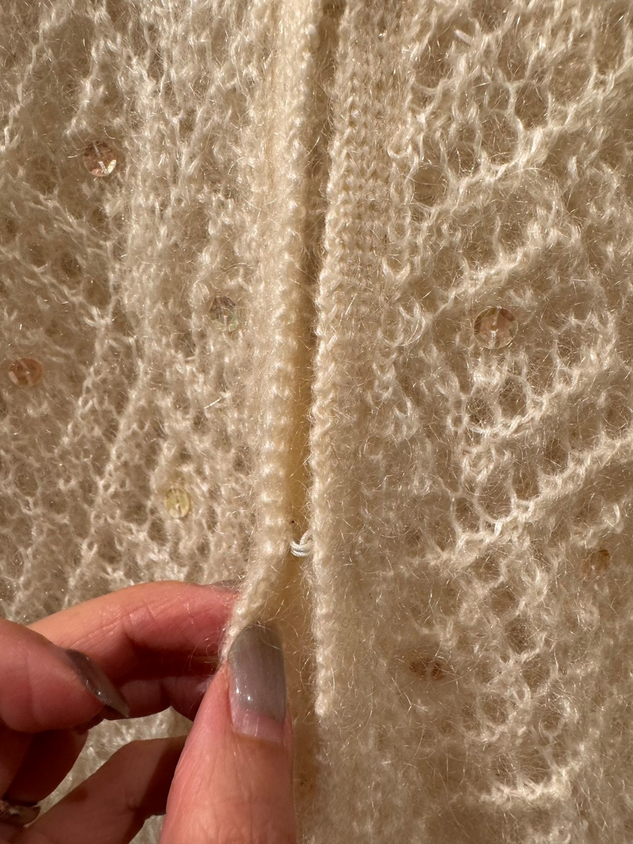 BANANA REPUBLIC Mohair Blend Openwork Cardigan
