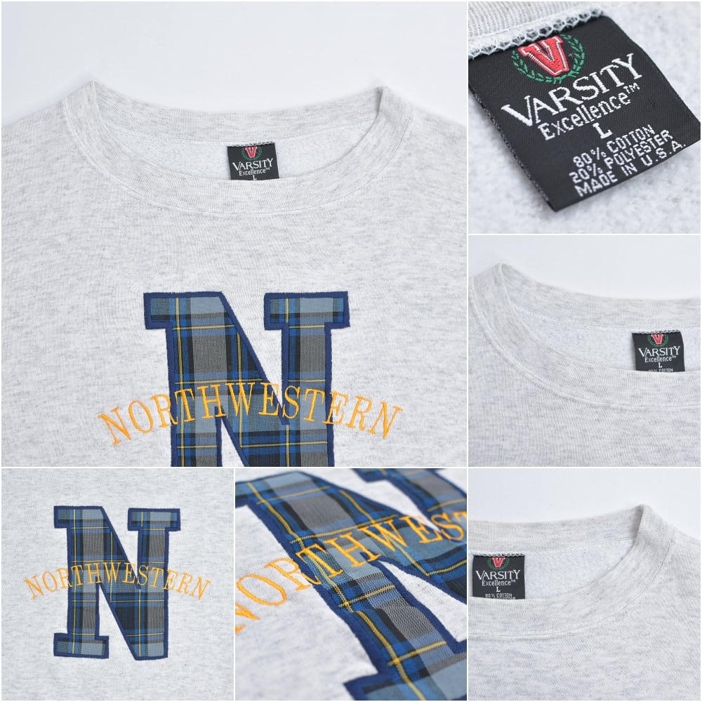 90s アメリカ製 VARSITY Excellence カレッジ ロゴ 刺繍 90s アメリカ製 VARSITY Excellence カレッジ ロゴ 刺繍