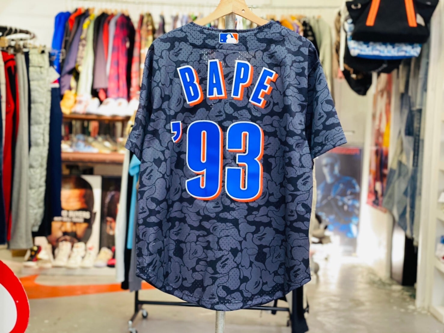 BAPE NEWYORK METS JERSEY ベースボールシャツ