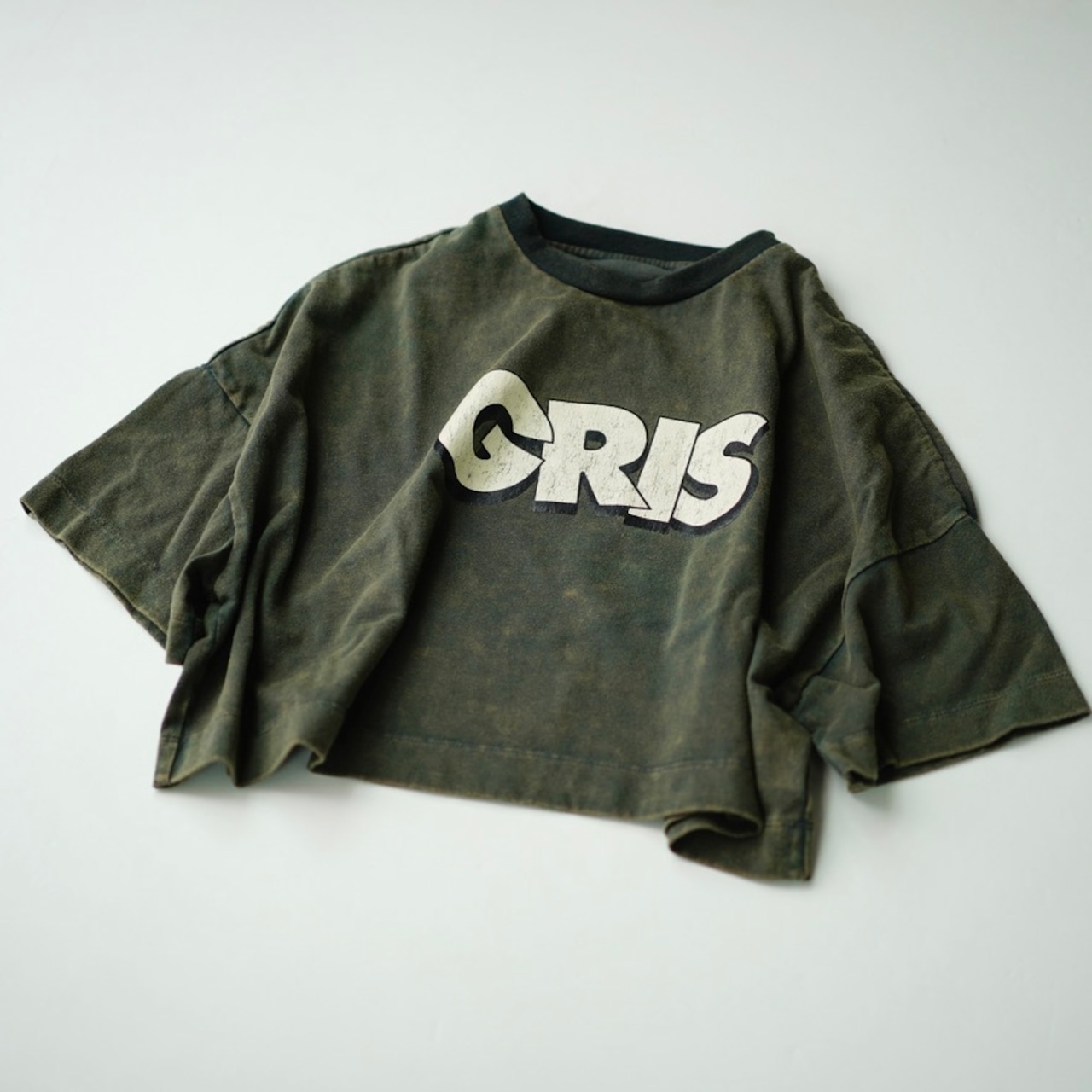 〈 GRIS 24SS 〉 Wide T Shirt "Tシャツ" / Charcoal / size L&XL