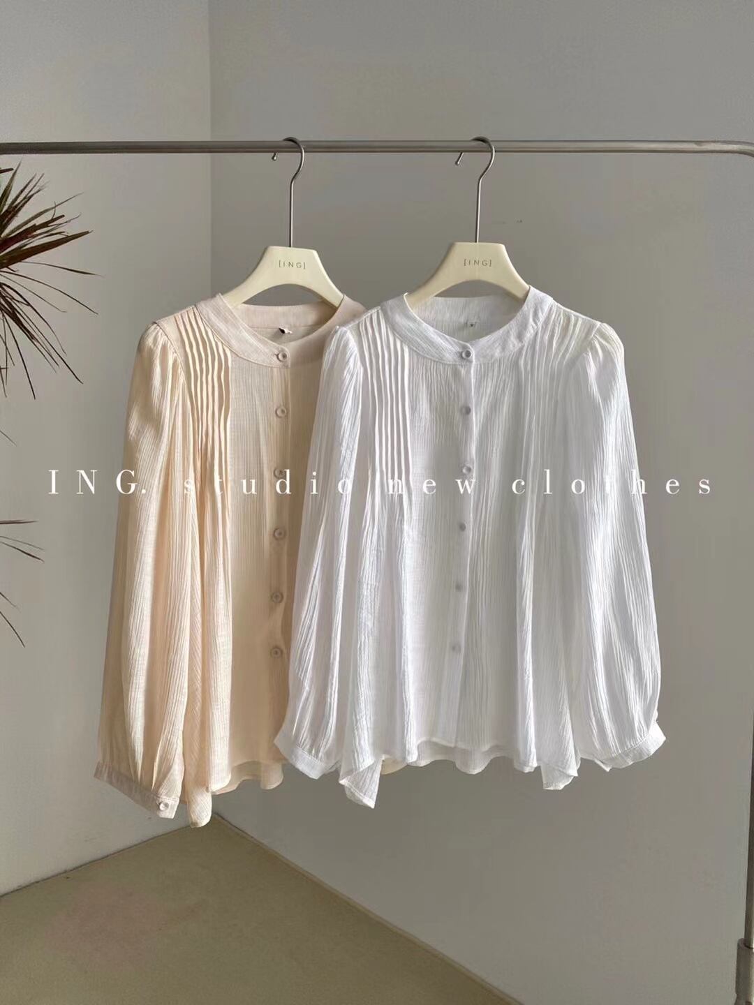 ピンタックブラウス　AJ2205-724