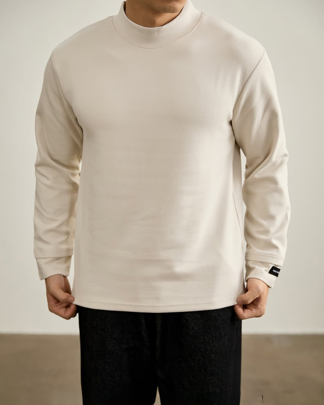 モックネック フリースカットソー 5色 A0103