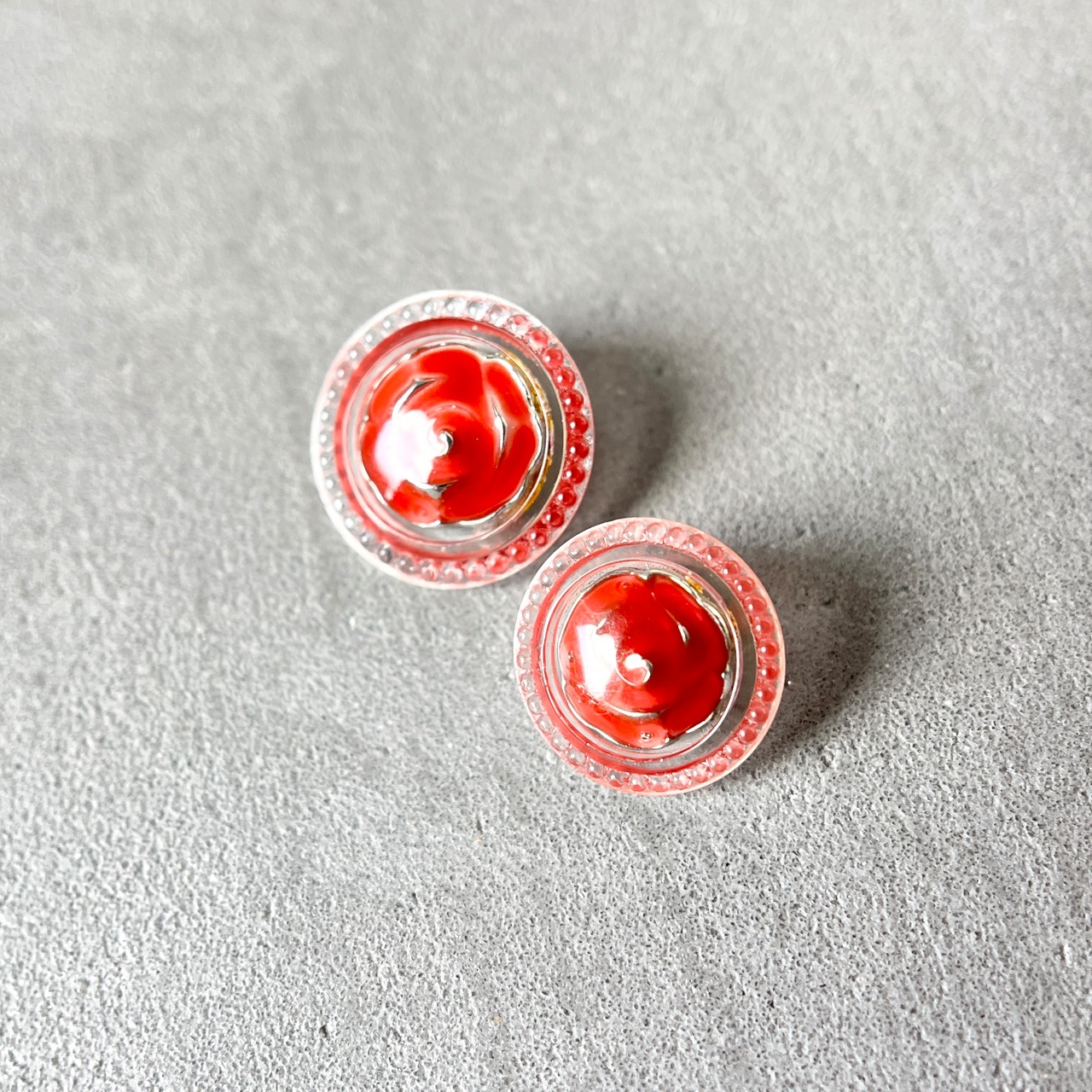 【2個セット】ラズベリー×クリアローズ 15mm・画像6