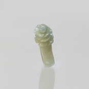 【18.5号】 flower 翡翠くり抜き甲丸リング A貨翡翠 jd_rg2654