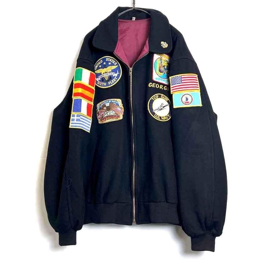 USNAVY] Vintage Souvenir Tour Jacket [1990s-] Vintage Big
