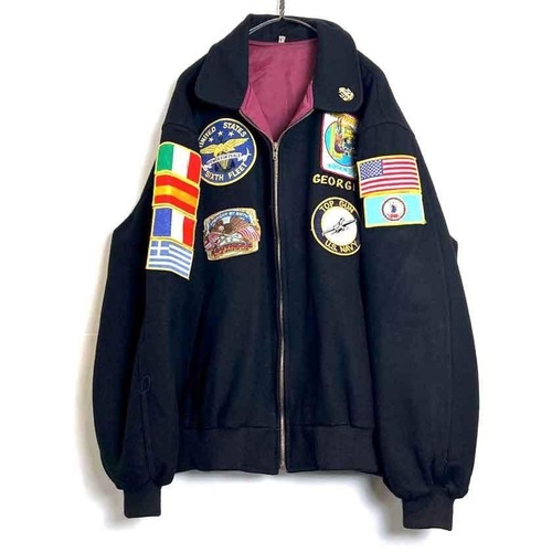 [USNAVY] Vintage Souvenir Tour Jacket [1990s-] Vintage Big Silhouette Tour Jacket