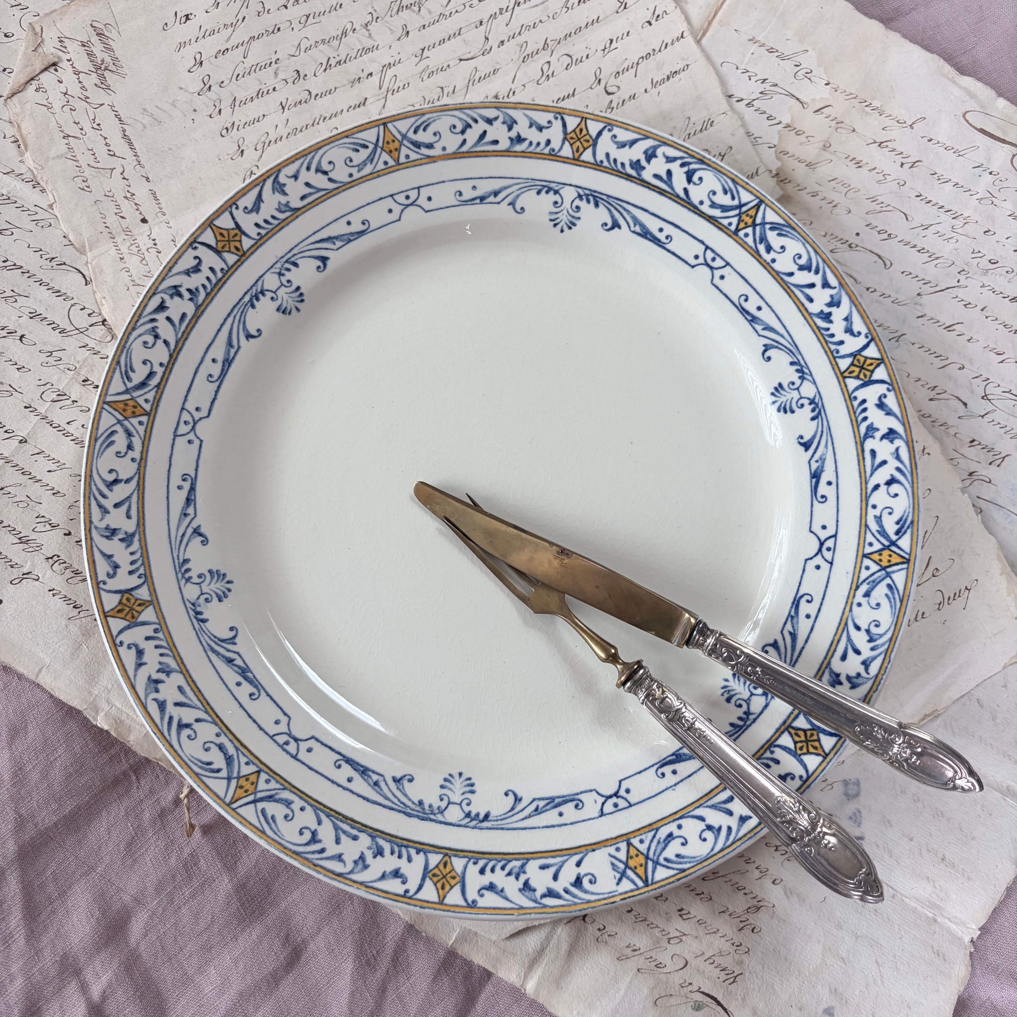 Creil et Montereau （クレイユモントロー）オーバルプレート 大皿 (大