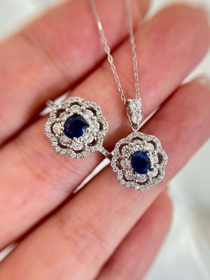 わたあめネックレス（サファイア）