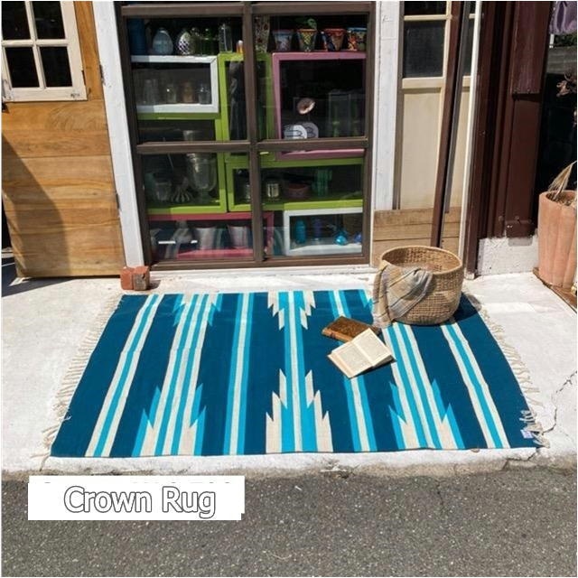 India GHAR Fabric Rug, 130x190cm, Multi, Block Print, Floral, for Living Room or Bedroom