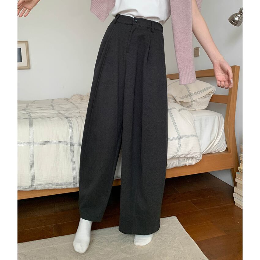 tuck wide pants J00088