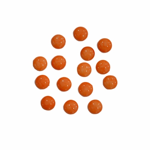 サマーネイル ラインストーン 15粒 ラウンド4㎜ コーラル アクリルストーン 半丸