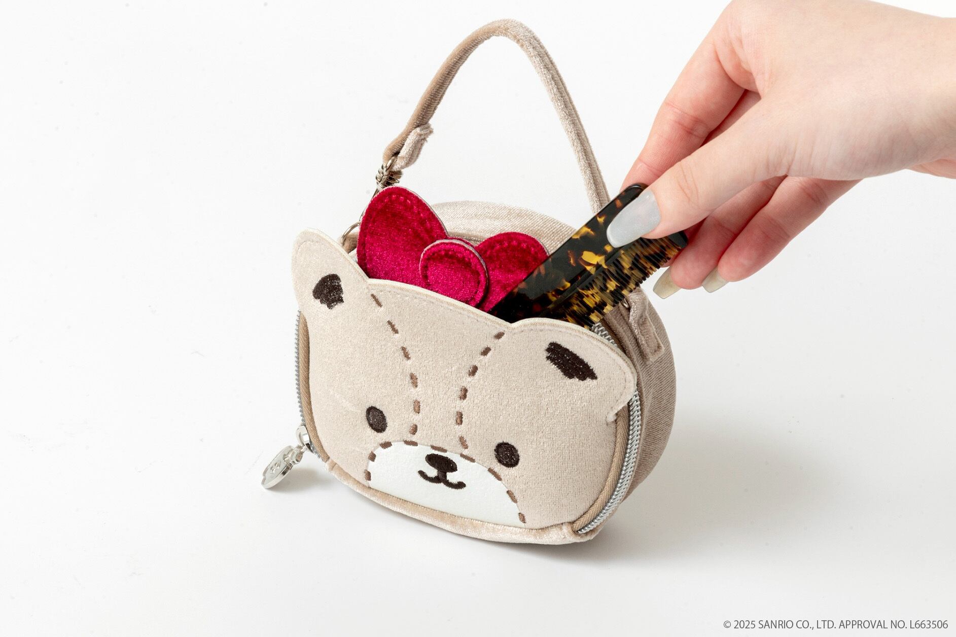 HELLO KITTY × BRILMY MINI ZUBORA COSME POUCH-VELOUR ver. | BRILMY