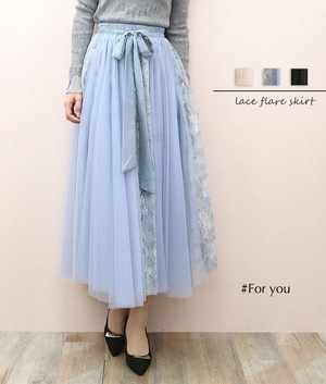 リボンレースのチュールスカート_b0121806069