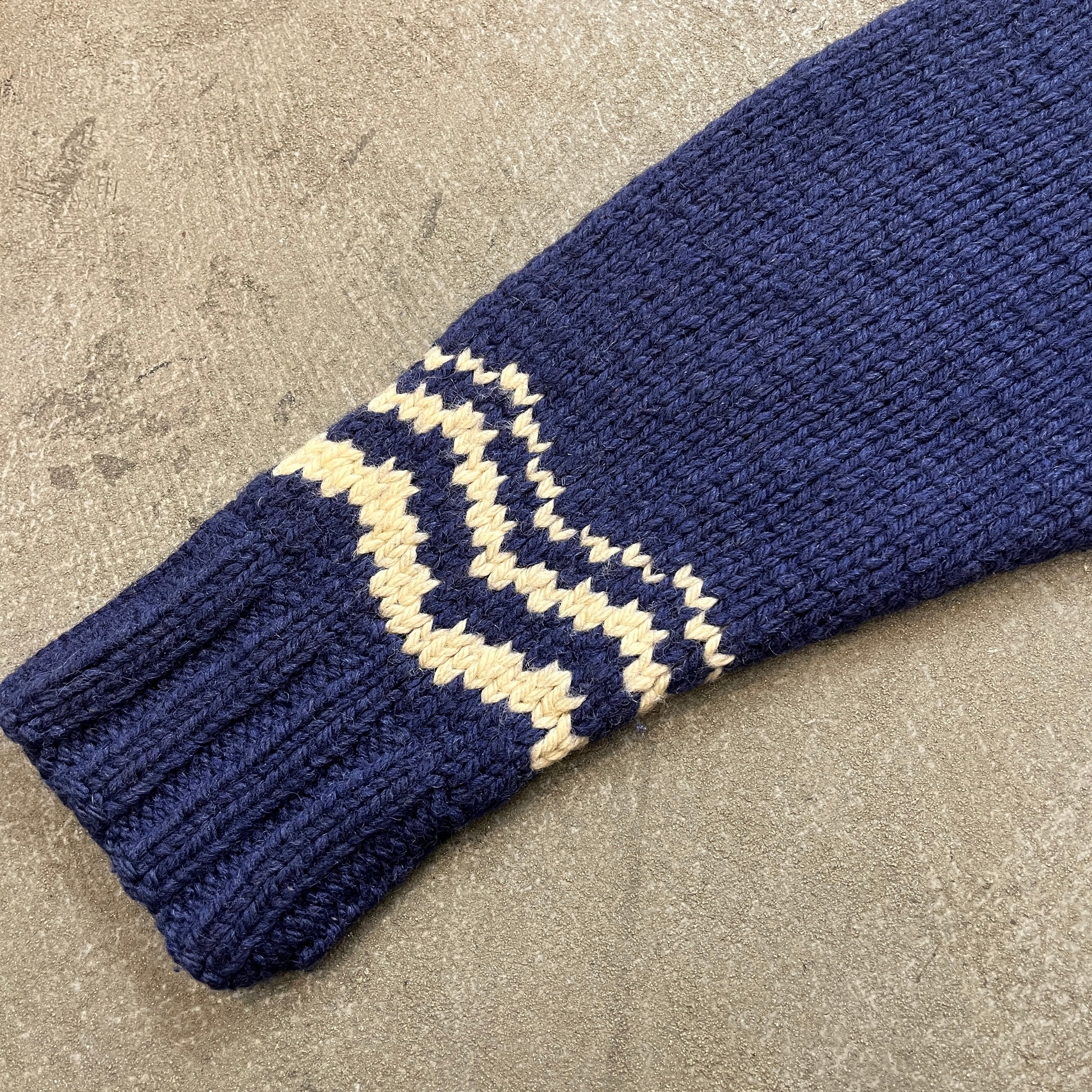 60s Fish Pattern Cowichan Knit Cardigan 60年代 魚柄 カウチンニット