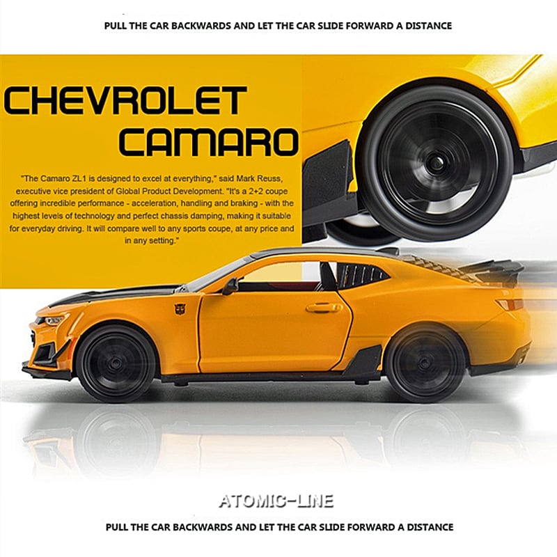 シボレー カマロ 1/24 ミニカー 全3色 ライト点灯 エンジンサウンド