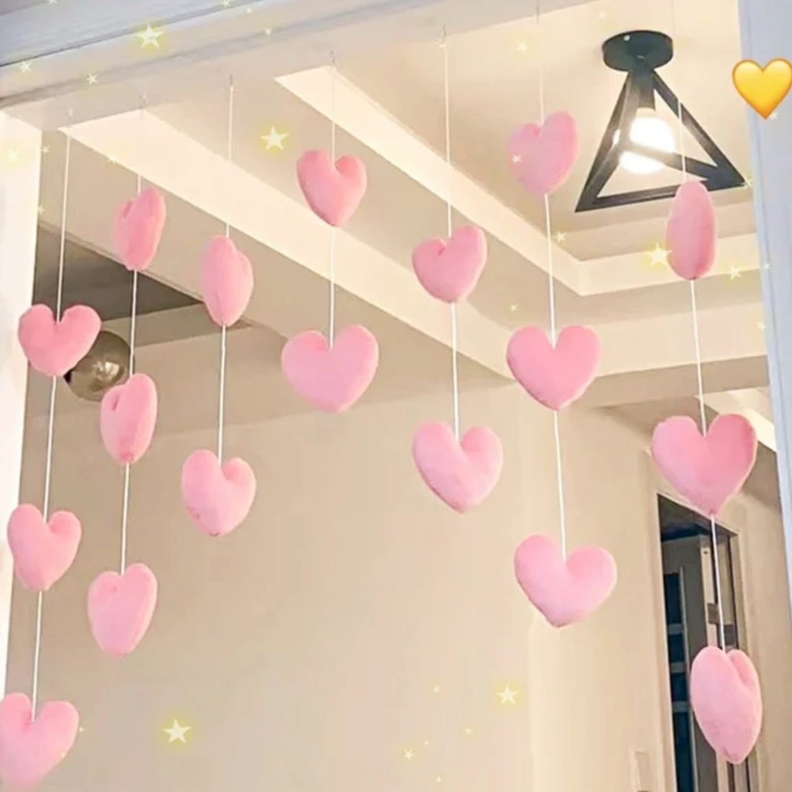 ハートカーテン 4色展開|女の子のお部屋にぴったりな可愛さ