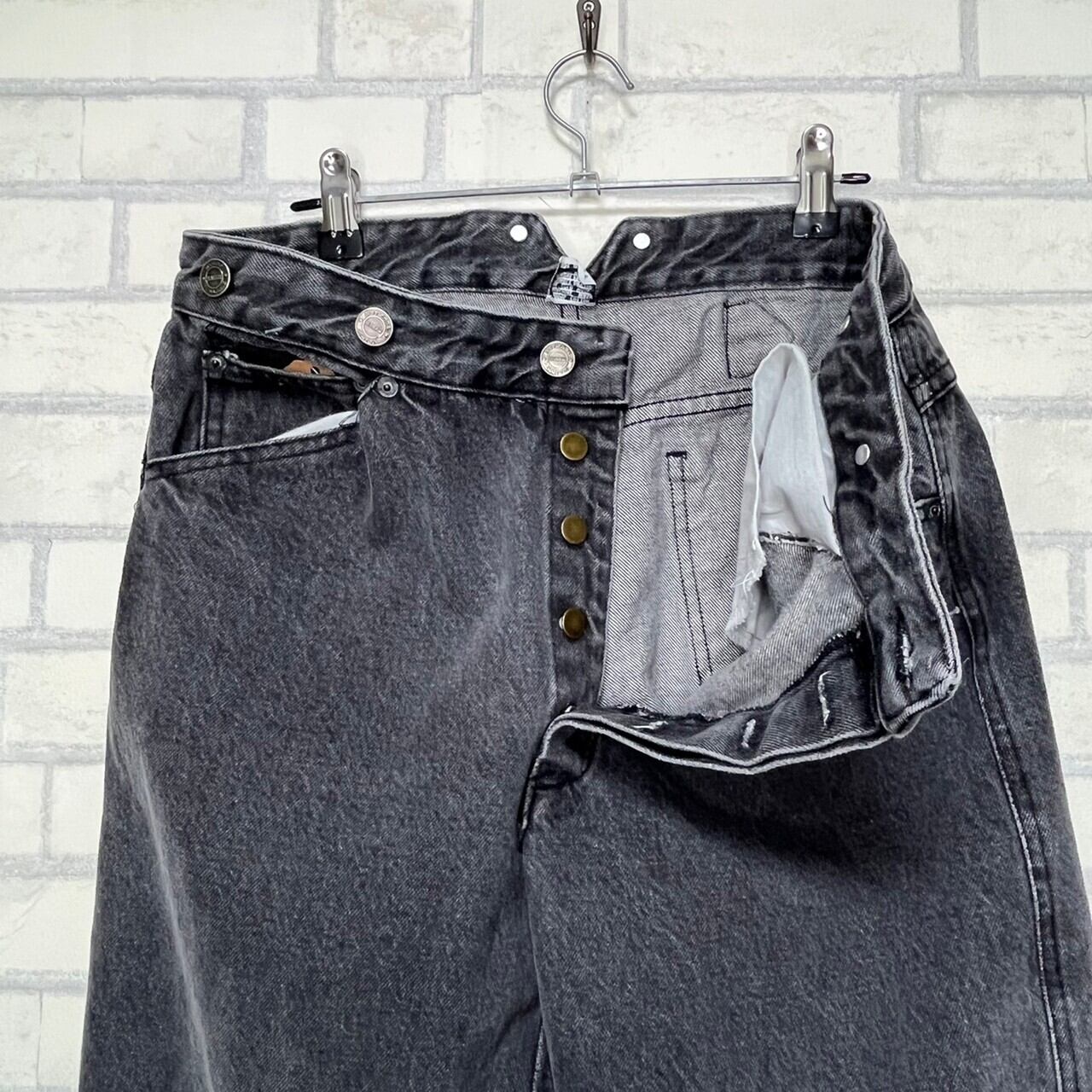 Made in USA】【W34×L30】OLD WEST ブラックデニムパンツ コットン100 