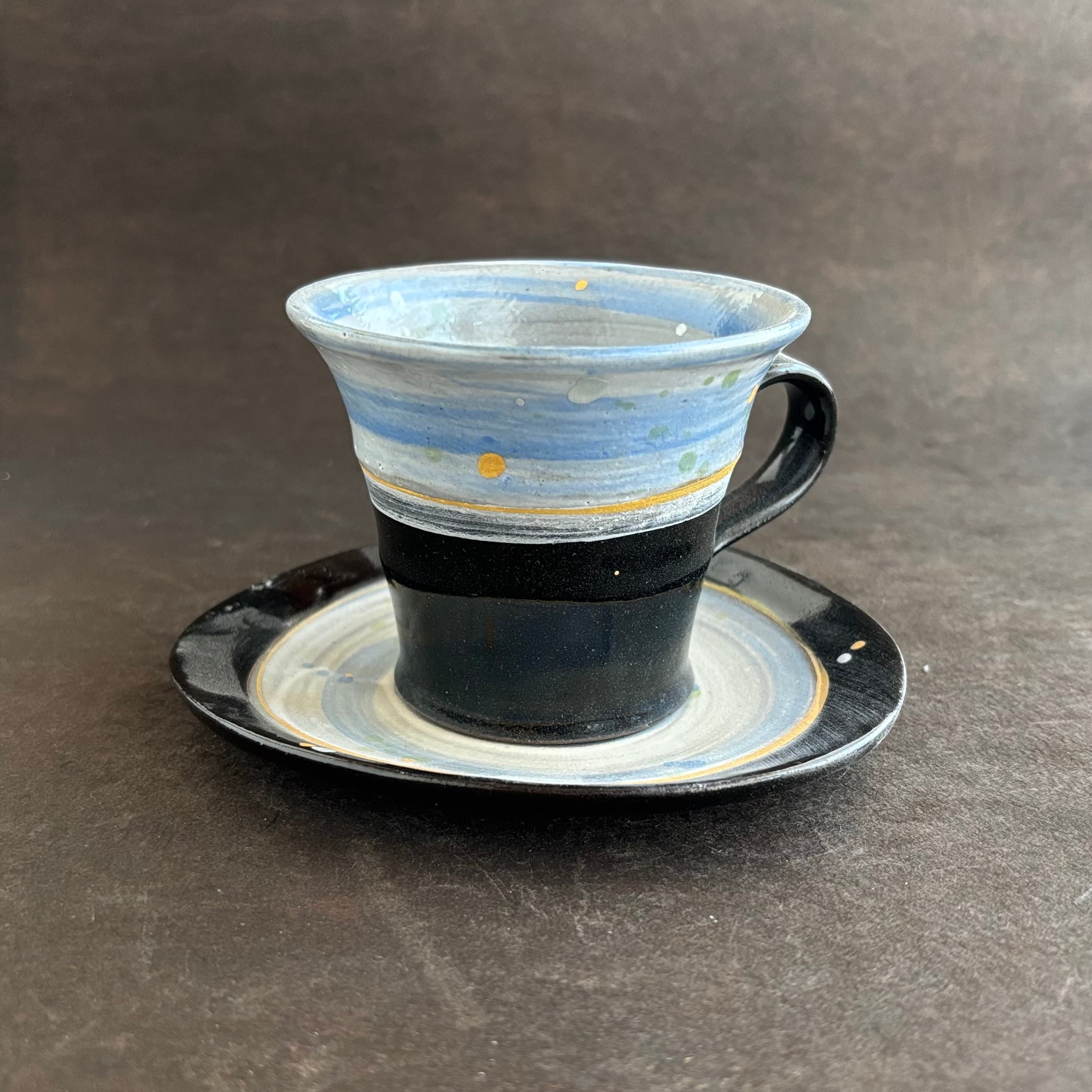 金彩空色の刷毛目　ミニマグカップ