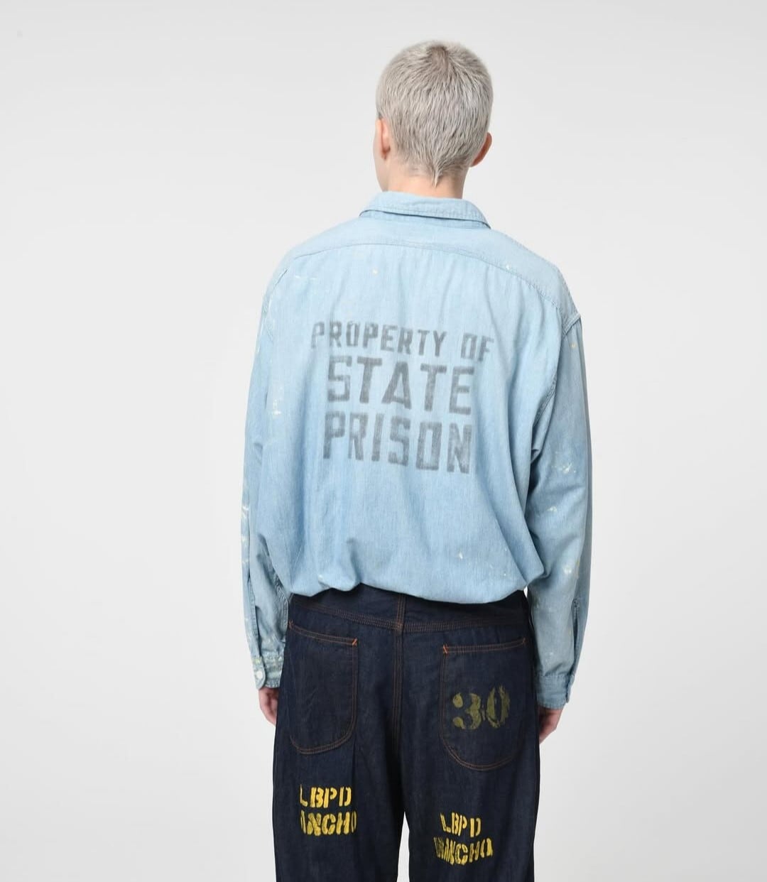 BOWWOW STATE PRISON CHAMBRAY SHIRT | BOW & ARROW WEB STORE