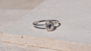 【小粒】Oval Rainbow moon  ring《silver925》つぶつぶ