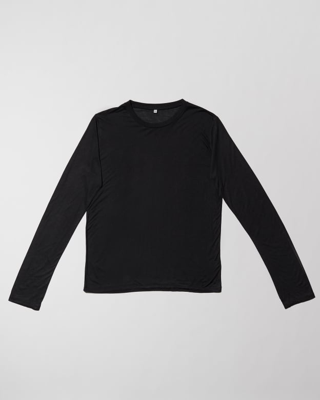 Baserange (ベースレンジ) BAMBOO LYOCELL LONG SLEEVE TEE (BLACK