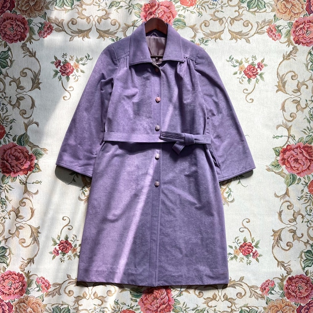 vintage faux suede spring coat