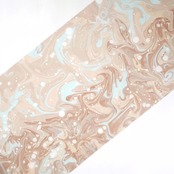 リバーシブル半巾帯 ❤︎［Cinderella beige］本墨流し柄