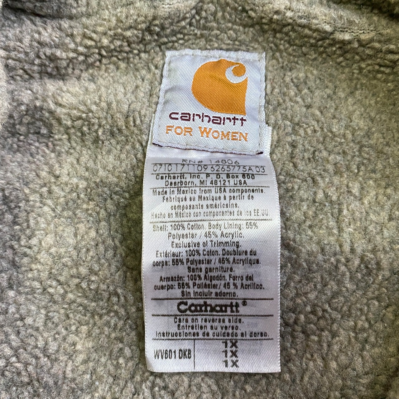 Carhartt カーハート ダック地 ベスト ハイネック レディース2XL相当 