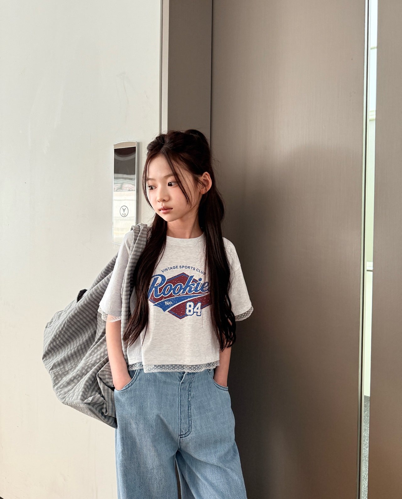 [COMMA] Lace Print Tee (160/170) / [콤마] 레이스나염티 (160/170)