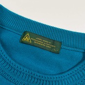 90s J's JUMBO AIMING AT ジャンボエイミングアットウール ニット セーター L/ターコイズブルー系 メンズ ジャンボ尾崎 ゴルフ ビンテージ